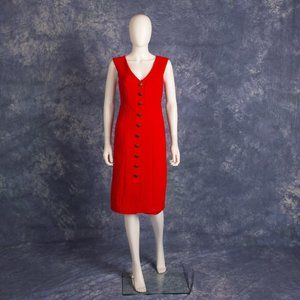 Anthropologie Maeve Red Orange Sheath  Dress